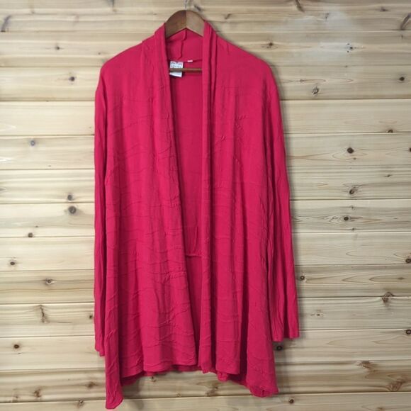Parsley & Sage Top Womens Large Red Open Front Layering Top - Picture 1 of 9